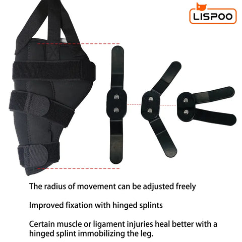 Lispoo Dog Knee Brace for Torn Acl With Double Metal Splint Hinged